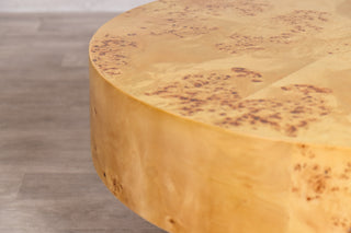 Casa Burl Wood Veneer Round Coffee Table