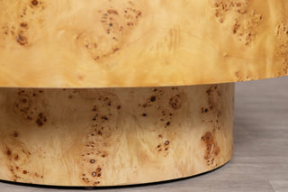 Casa Burl Wood Veneer Round Coffee Table