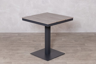 Milan Pedestal Table with 2 Monza Chairs Outdoor Set