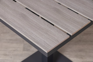 Milan Pedestal Table with 2 Monza Chairs Outdoor Set