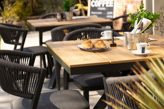 Milan Natural Star Table with 4 Chairs Set