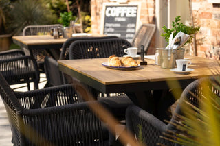 Milan Natural Star Table with 4 Chairs Set