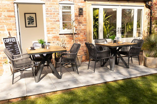 Milan Natural Star Table with 4 Chairs Set