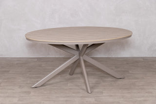 Rimini Garden Table Set with Six Cream California Chairs