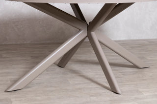 Rimini Garden Table Set with Six Cream California Chairs