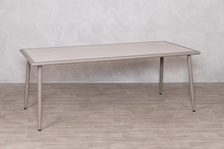Salerno Garden Table Set with Six Cream California Chairs