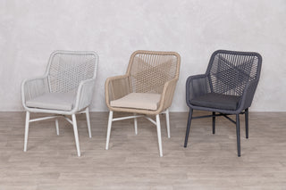 Monza Aluminium Rope Back Stacking Garden Chair