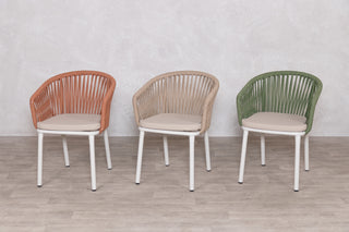 Milan Pedestal Table with 2 Milano Chairs Outdoor Set