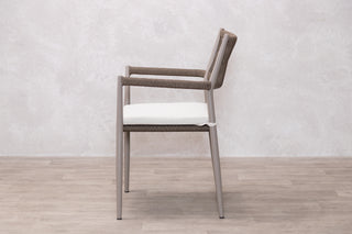 Rimini 4 Seater Oval Outdoor Table and 4 Garden Chairs Set