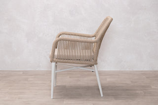 Monza Aluminium Rope Back Stacking Garden Chair