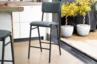 worn-denim-stool-at-kitchen-bar