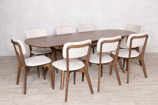 Layla Oval Extending Dining Table with 6/8 Layla Chairs Set