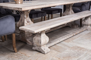 limed elm bench seating