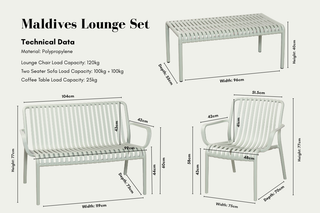 Maldives Four Piece Outdoor Lounge Set
