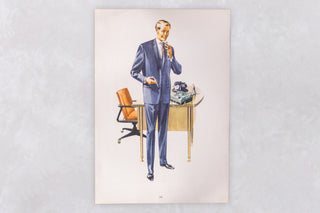 Original 1960’s American Men’s Fashion Tailoring Art Prints