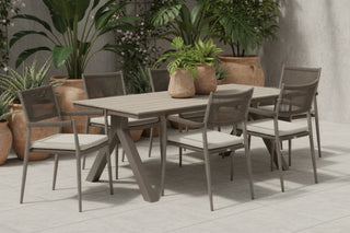 Naples 6 Seater Outdoor Table and 6 Garden Chairs Set