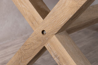 Rutland Oak Effect X-Frame Dining Table
