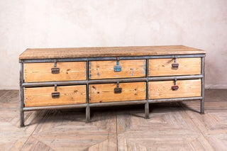 Large Vintage Multi-drawer Workbench