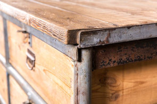 Large Vintage Multi-drawer Workbench