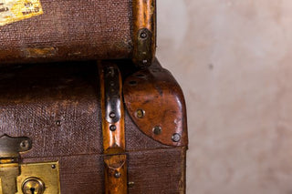 Set of Six Vintage Steamer Trunks