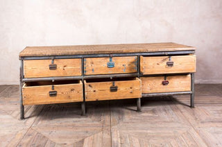 Large Vintage Multi-drawer Workbench