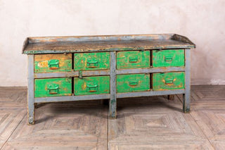 Large Green Multi-drawer Sideboard