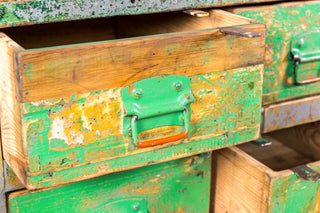 Large Green Multi-drawer Sideboard