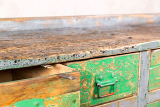 Large Green Multi-drawer Sideboard