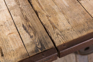 Upcycled Dining Table Cart With Wheels