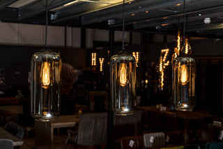 Quinto Smoked Glass 3 String Pendant Light