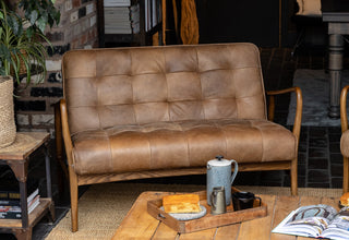 Hamilton Leather Mid-Century Sofa Range