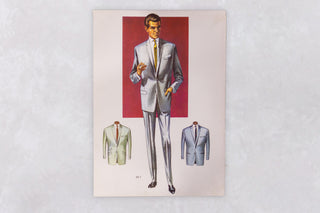 Original 1960’s American Men’s Fashion Tailoring Art Prints