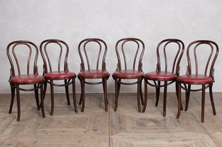 Thonet Style Chair with Upholstered Seat - Group