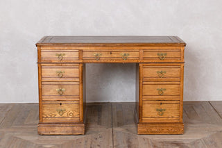 Vintage Leather Top Desk - Front