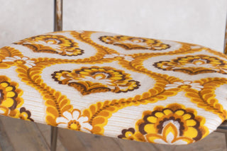 patterned fabric seat