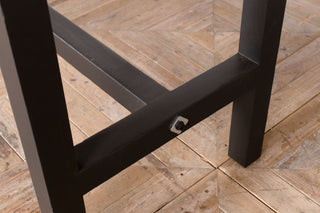 Wooden Poseur Table with Metal Edge - Base