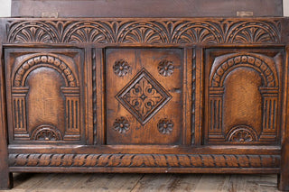 Large Antique Gothic Revival Blanket Box