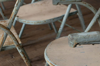 Vintage French Folding Chairs - Side