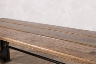 Cast Iron &amp; Oak Bench (03663) - Seat