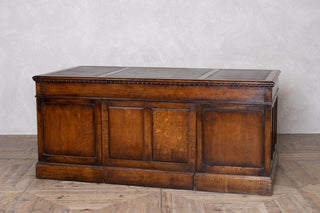 Titchmarsh and Goodwin Pedestal Oak Desk Back View