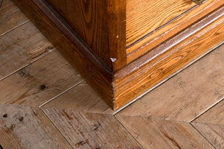 Vintage Leather Top Desk - Bottom Corner