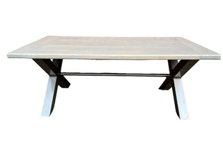   Furniture Seconds: Grey Distressed Elm Dining Table
