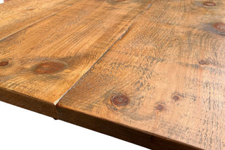 Pine Table on X-Frame Base