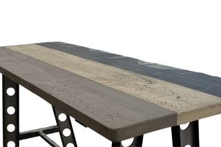 Striped Wooden Dining Table Top