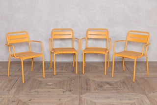 yellow-outdoor-restaurant-stacking-chair-group