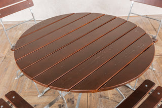 Vintage Outdoor Folding Dining Table Set with 4 Chairs
