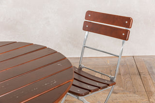 Vintage Outdoor Folding Dining Table Set with 4 Chairs
