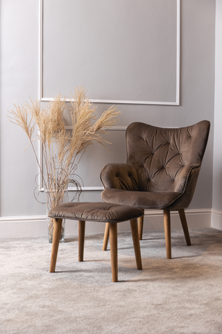 contemporary velvet accent chair