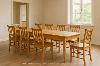 large pine farmhouse table illustrative image