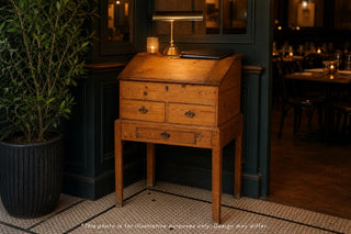 Vintage Pine Maître D' Stand with Sloping Desk